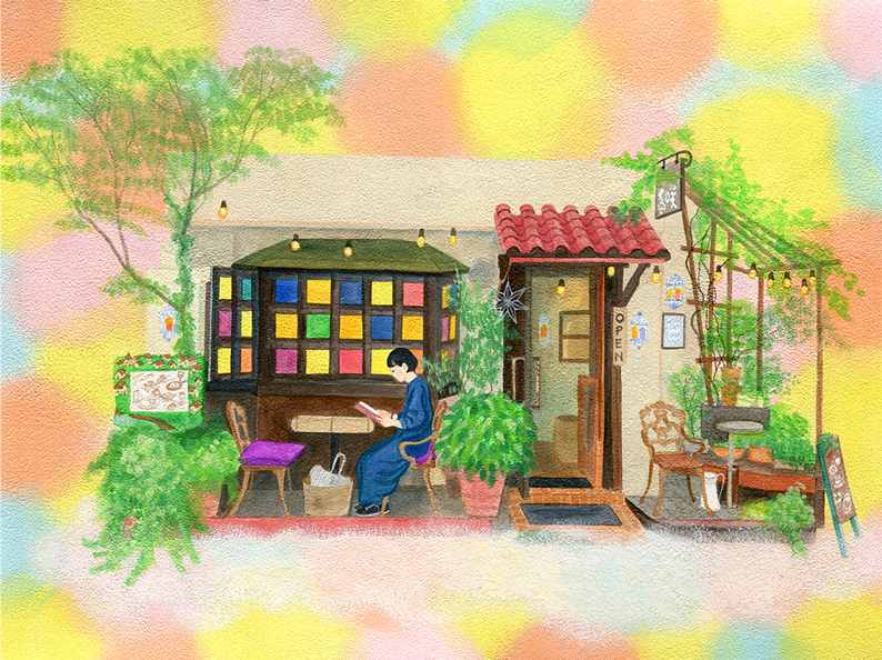 カフェCASAにて