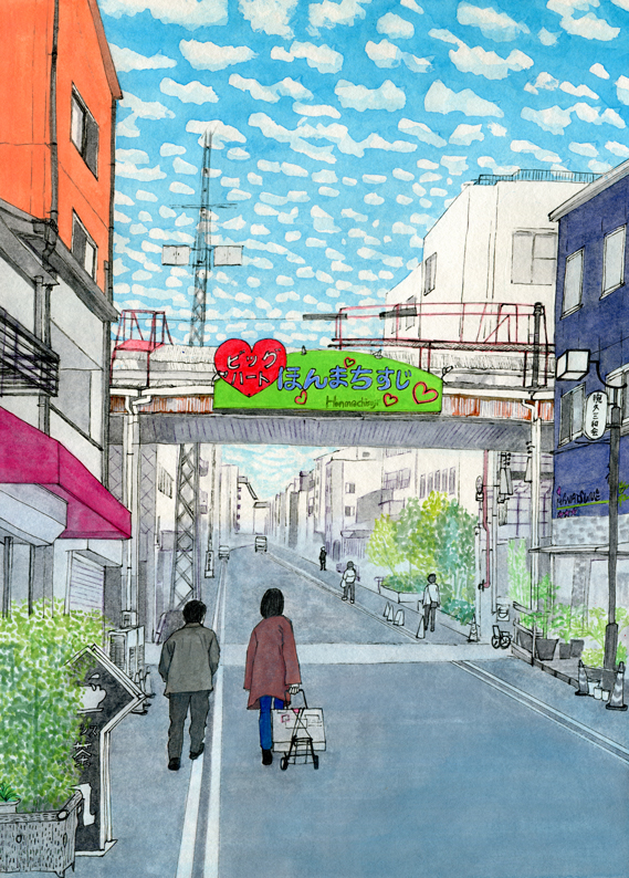 神戸映画資料館近くの街並み