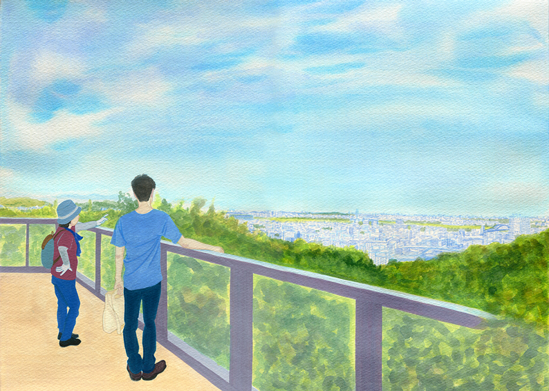 展望台にて